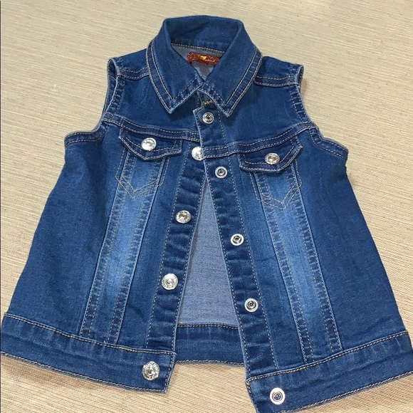 Girls 12 months dress and denim vest - Picture 2 of 8